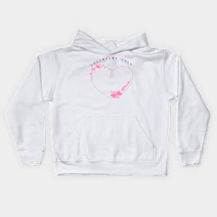 Galentines gal simple heart Kids Hoodie